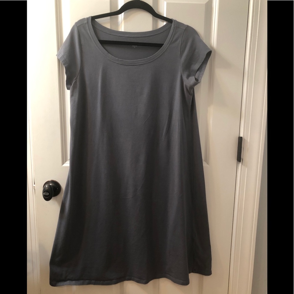 Eileen Fisher gray t-shirt dress, Size L*